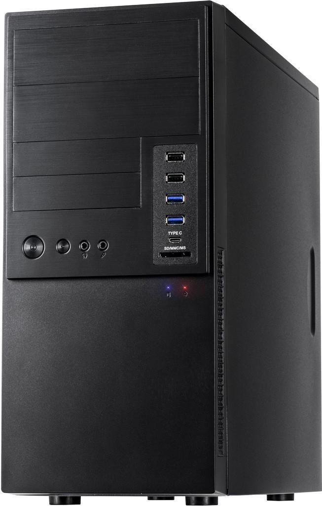 Inter-Tech IT-6865 Micro Tower Micro ATX mit USB Type-C Schwarz