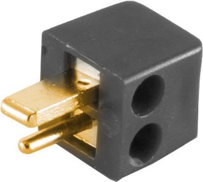 shiverpeaks ®-BASIC-S--Lautsprecher-Winkelstecker mini, schraubbar, vergoldet schwarz (BS54001-SG)
