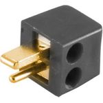 shiverpeaks ®-BASIC-S--Lautsprecher-Winkelstecker mini, schraubbar, vergoldet schwarz (BS54001-SG)