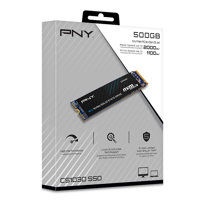 PNY CS1030 M.2 500 GB PCI Express 3.0 3D NAND NVMe (M280CS1030-500-RB)