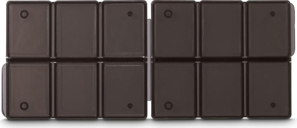 Hama Speicherkarten-Box für 12 SD-Karten, flach, Schwarz/Transparent (00095990)