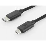 Assmann USB 3.0 Anschlusskabel Typ C auf Typ micro-B 1,8m schwarz Hohe USB-Datenübertragungsrate bis zu 480 Mbps (AK-300137-018-S)