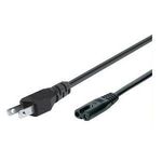 Netzanschlusskabel USA, Stecker an Euro 8 Buchse, schwarz, 1,8 m Anschlusskabel für Notebooks, HiFi-Geräte usw. für die USA (35852)