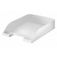 Esselte-Leitz LEITZ Briefablage Style, A4, Polystyrol, arktik-weiß senkrecht oder versetzt stapelbar, großer Greifausschnitt, - 1 Stück (5254-00-04)