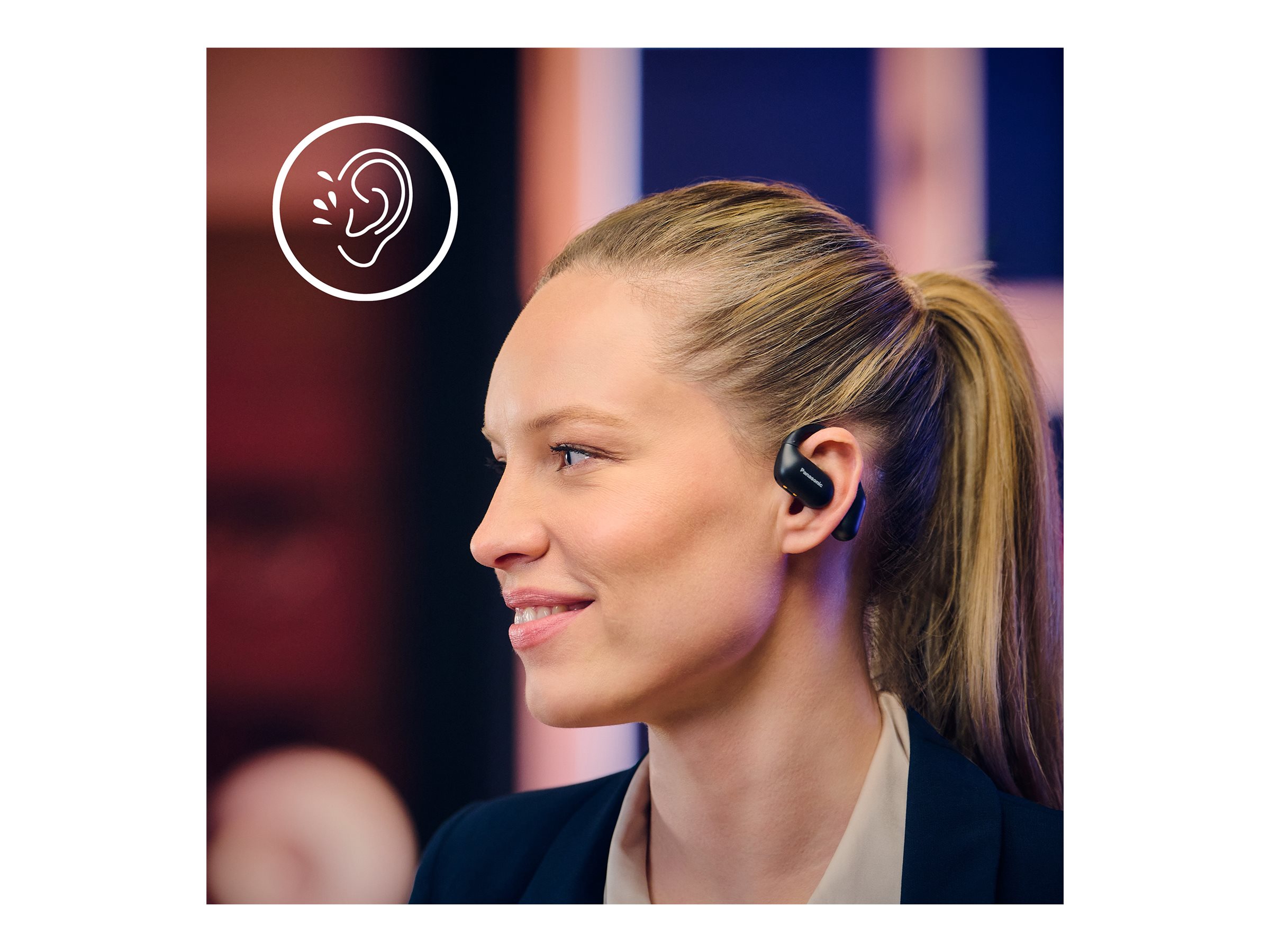 Panasonic RB-F10DE Bluetooth Open-Ear True Wireless Kopfhörer Schwarz