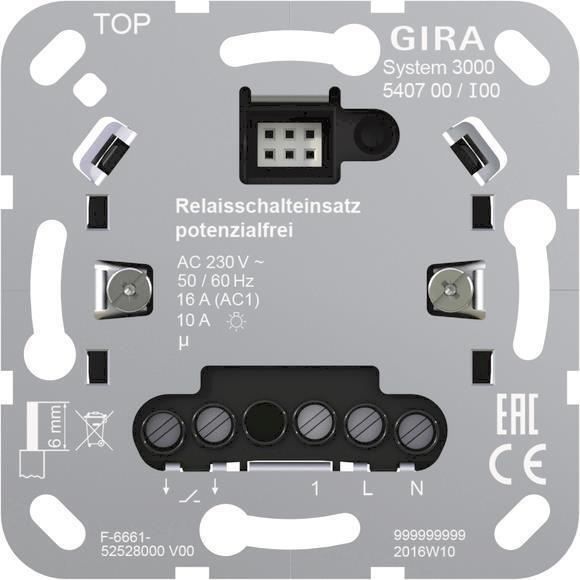 Gira Relaisschalteinsatz pot.frei 540700 (540700)