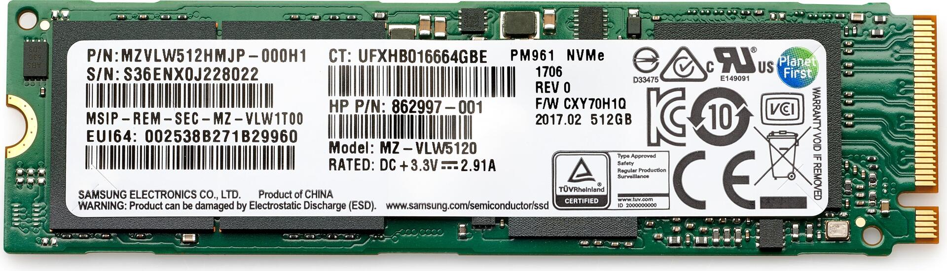 HP 1 TB M.2 PCIe TLC NVMe SSD-Festplatte (406L7AA)