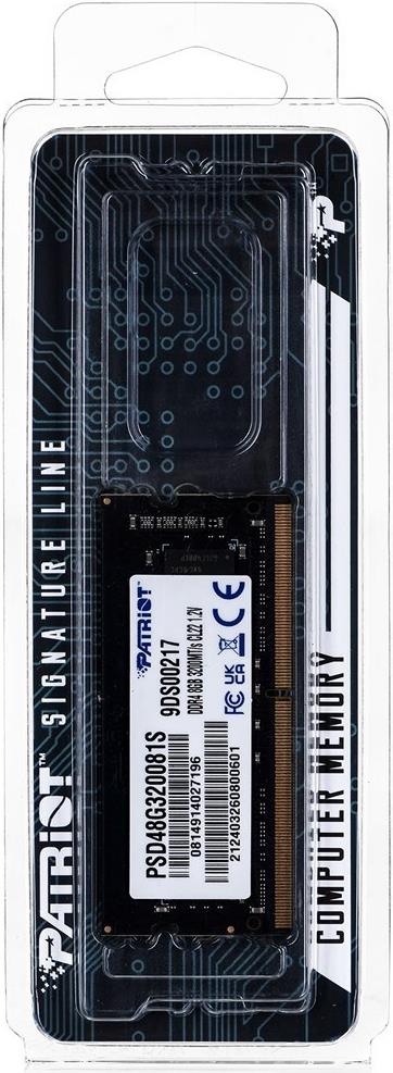 Patriot Signature Line PSD48G320081S 8 GB RAM DDR4 SO-DIMM 3200 MHz CL22 Schwarz