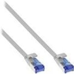 InLine® Patchkabel flach, U/FTP, Cat.6A, TPE halogenfrei, grau, 10m (75700)