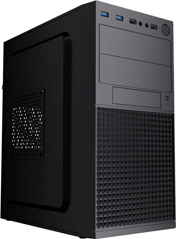 Gembird Mini-Tower-Computergehäuse Fornax K300, Micro-ATX, 2x USB 3.0 + 2x USB 2.0, schwarz (CCC-FC-K300)