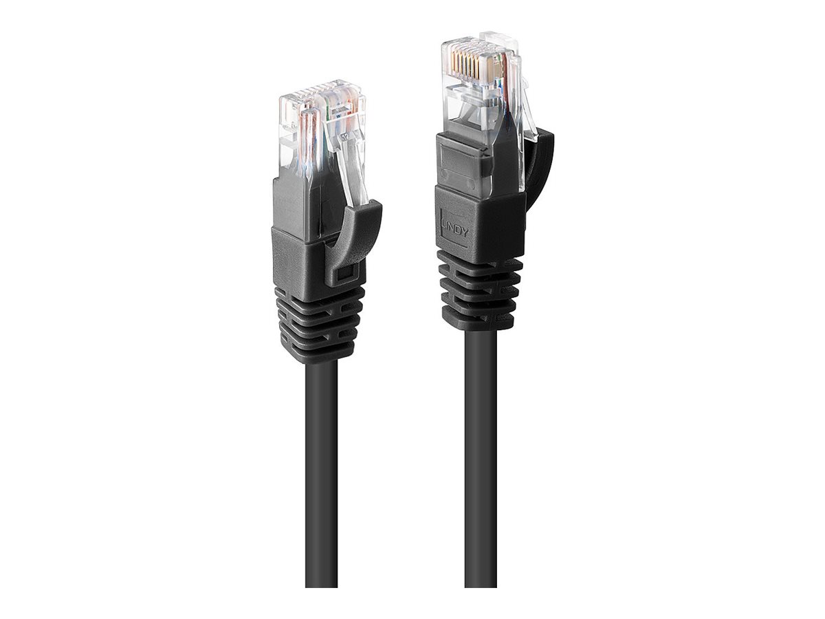 Lindy Netzwerkkabel CAT 6 UTP RJ-45 0,3 m Schwarz