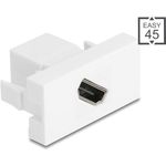 Delock Easy 45 Modul HDMI Buchse zu diagonal 8K 60 Hz weiß (90874)