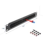 Delock 12? Kabelmanagement Bürstenleiste 1 HE dunkelgrau (67465)