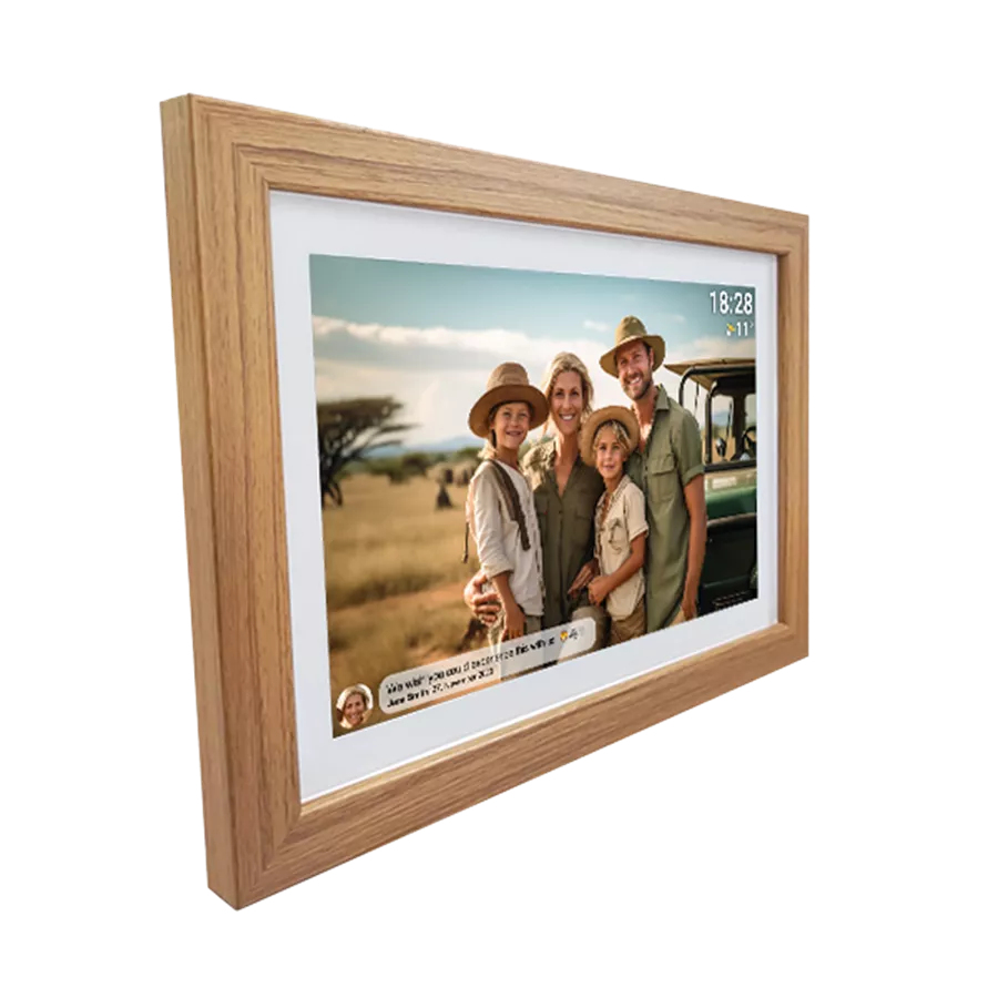 Denver PFF-1042LW Digitaler Bilderrahmen 10.1" IPS Touchscreen WLAN 16 GB Holz