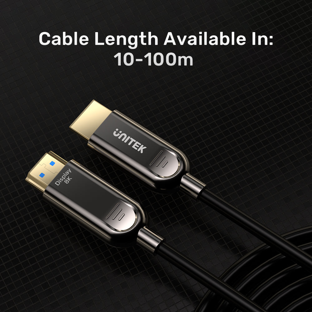Unitek C11085GY01-10M HDMI 2.1 10 m 48 Gbit/s Schwarz