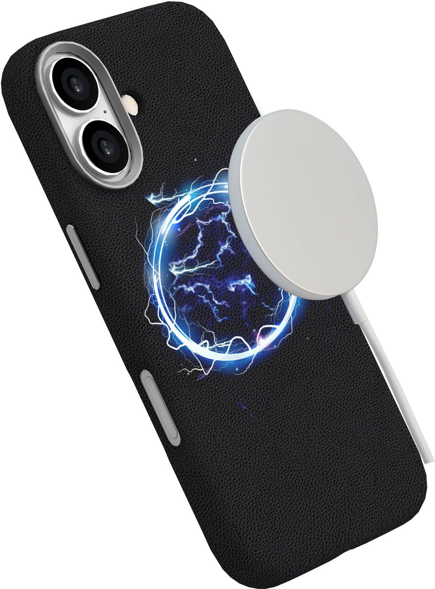 eSTUFF INFINITE GRS VENICE iPhone 17 Black Leather Magnetic (ES67160027)