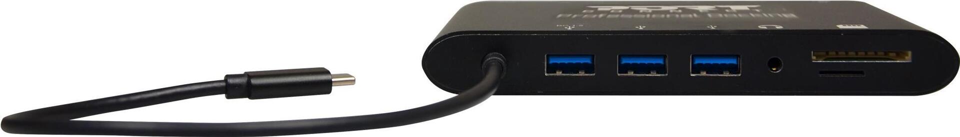 Port Designs PORT connect TRAVEL 1X4K ++ Dockingstation Schwarz
