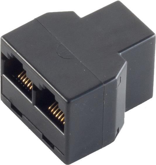 shiverpeaks ®-BASIC-S--Western-Kupplung 6/6 auf 2 Western-Kupplung 6/6, Telefon-Kabelverbinder (BS71225-6)