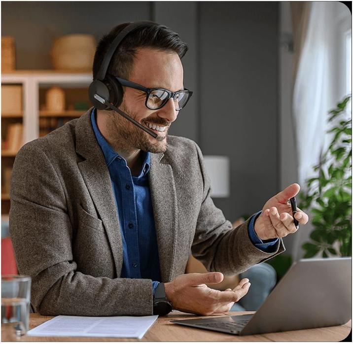 Yealink WH64 Workstation Dual On-Ear Headset DECT Bluetooth 48 h Schwarz