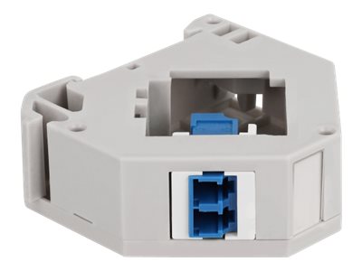 Delock Keystone Jack-DIN-Adapter für Schienenmontage LC x 2 Grau, Weiß, Blau