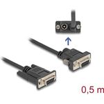 Delock Seriell Kabel RS-232 D-Sub9 Buchse zu Stromanschluss an Pin 9 0.5 (87835)