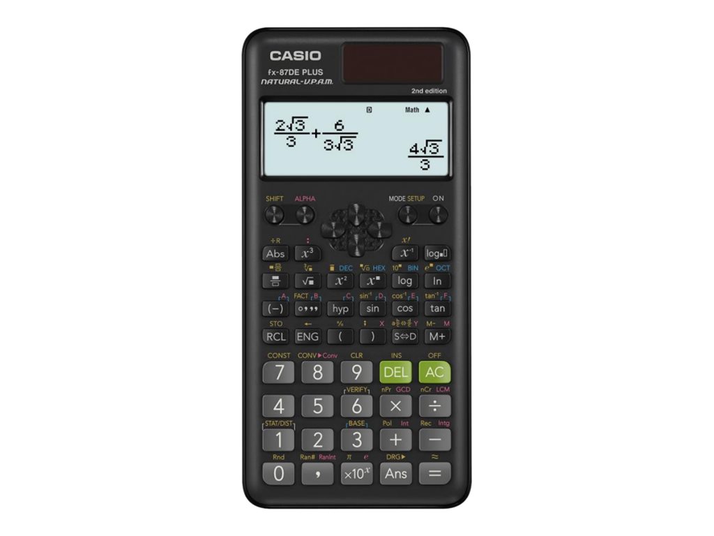 Casio FX-87DE PLUS 2nd edition Wissenschaftlicher Taschenrechner Schwarz