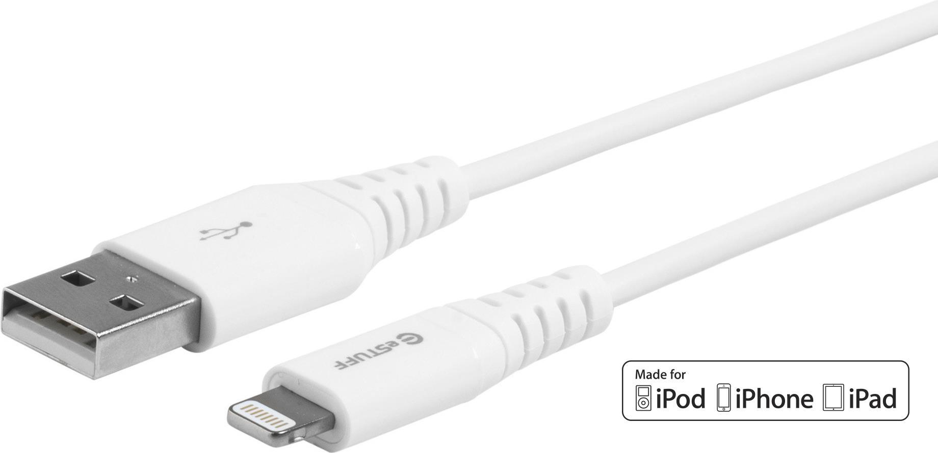 eSTUFF Lightning Cable MFI 0,15m Whit (ES601004-BULK)