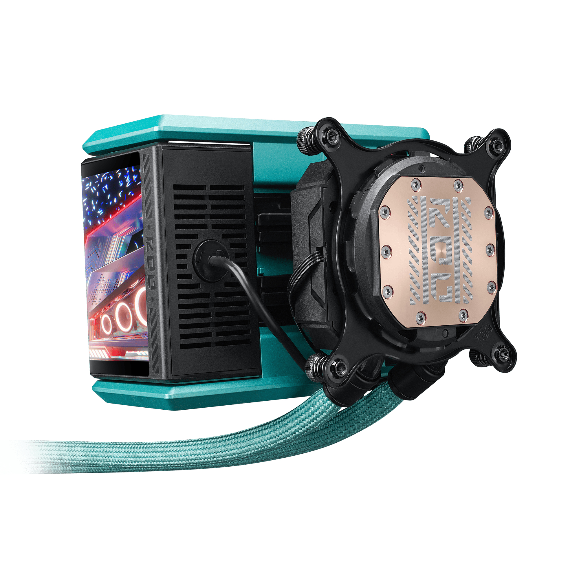 ASUS ROG RYUO IV SLC 360 ARGB MIKU All-in-One-Flüssigkeitskühler Schwarz, Türkis
