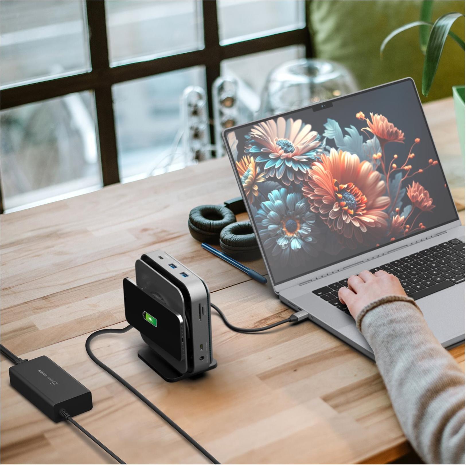 j5create JCD3199P Dockingstation Dual 4K HDMI 140W GaN PD 3.1 Space Grey
