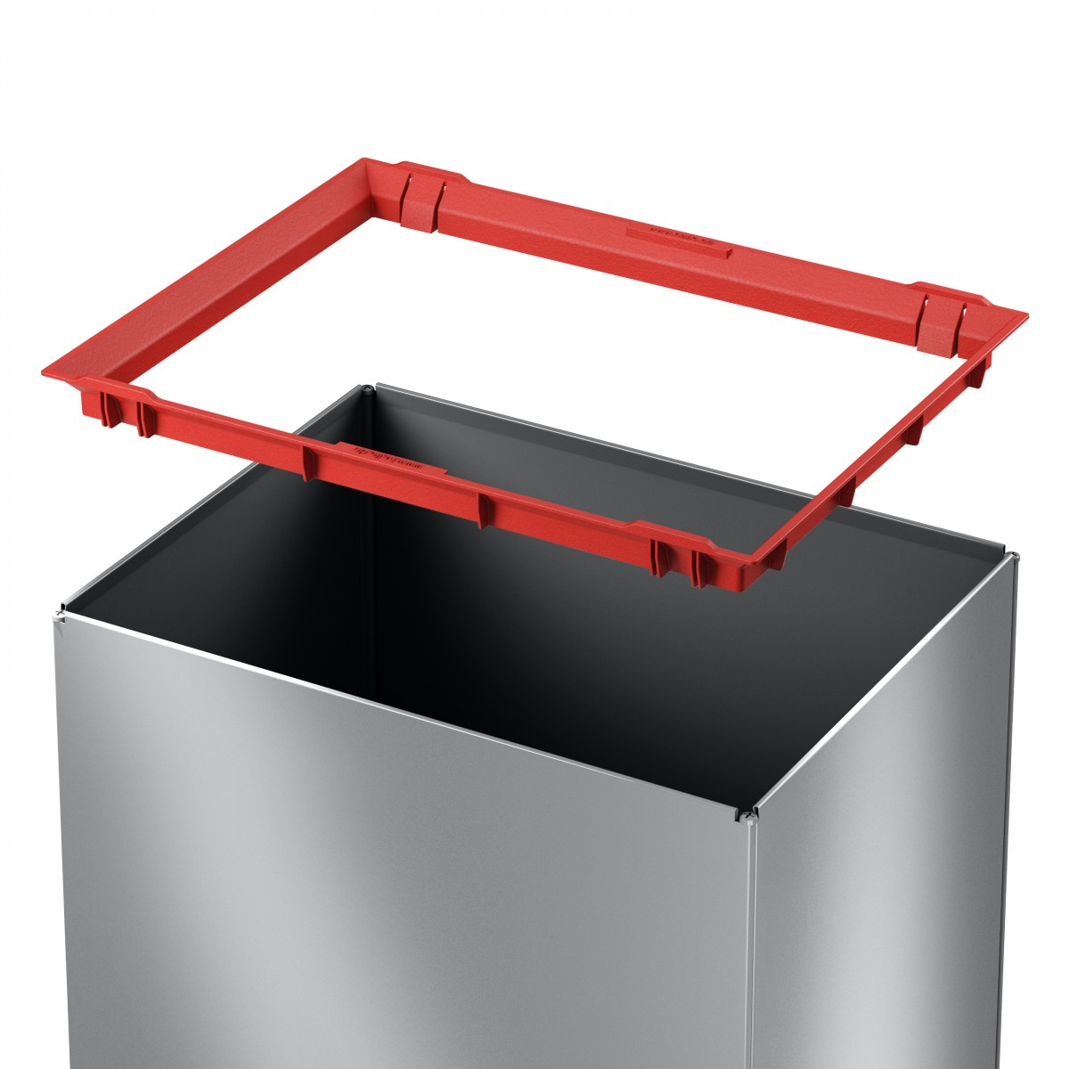 Hailo Big-Box Swing L Abfalleimer 35 Liter Schwingdeckel Silber