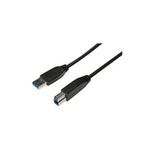 Assmann USB 3.0 Anschlusskabel USB-A auf USB-B 1,8m schwarz AK-300115-018-S USB 3.0 Anschluss-Kabel, 1,8m (AK-300115-018-S)