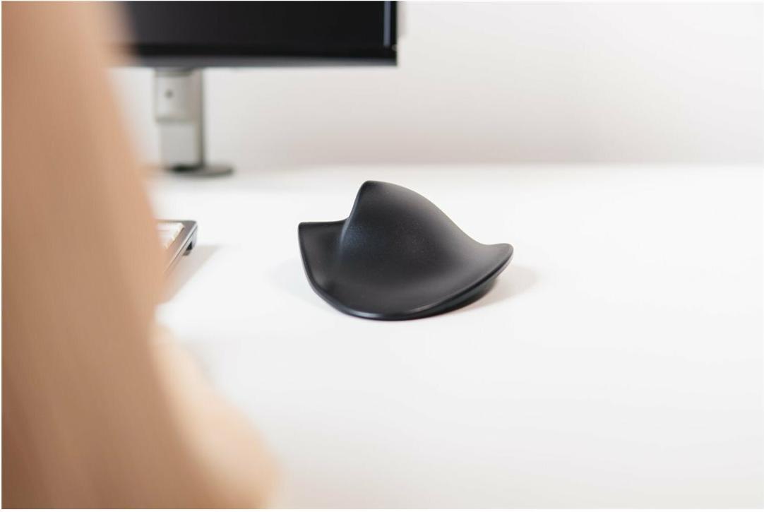 BakkerElkhuizen HandShoeMouse Medium Kabellose Ergonomische Maus 1000 DPI Schwarz