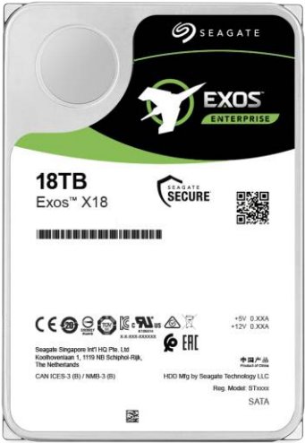 SEAGATE EXOS X18 SAS 18TB Helium 7200rpm 256MB cache 512e/4kn Fast Format BLK (ST18000NM004J)