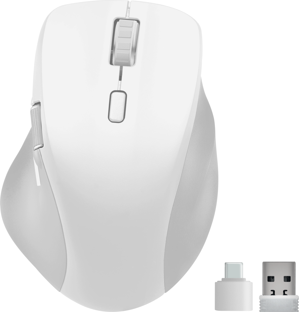 SPEEDLINK LIBERA Rechargeable kabellose Maus, Bluetooth + 2,4 GHz, Silent, 5 Tasten, Weiß
