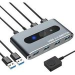 Techly USB 3.0 Schalter 2 Eingänge 4 Ausgänge (IUSB-SW3024)