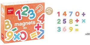 agipa Jeu de magnets "123 chiffres", 30 magnets magnets chiffres/symboles en bois avec dos magnétique, - 1 Stück (18885)