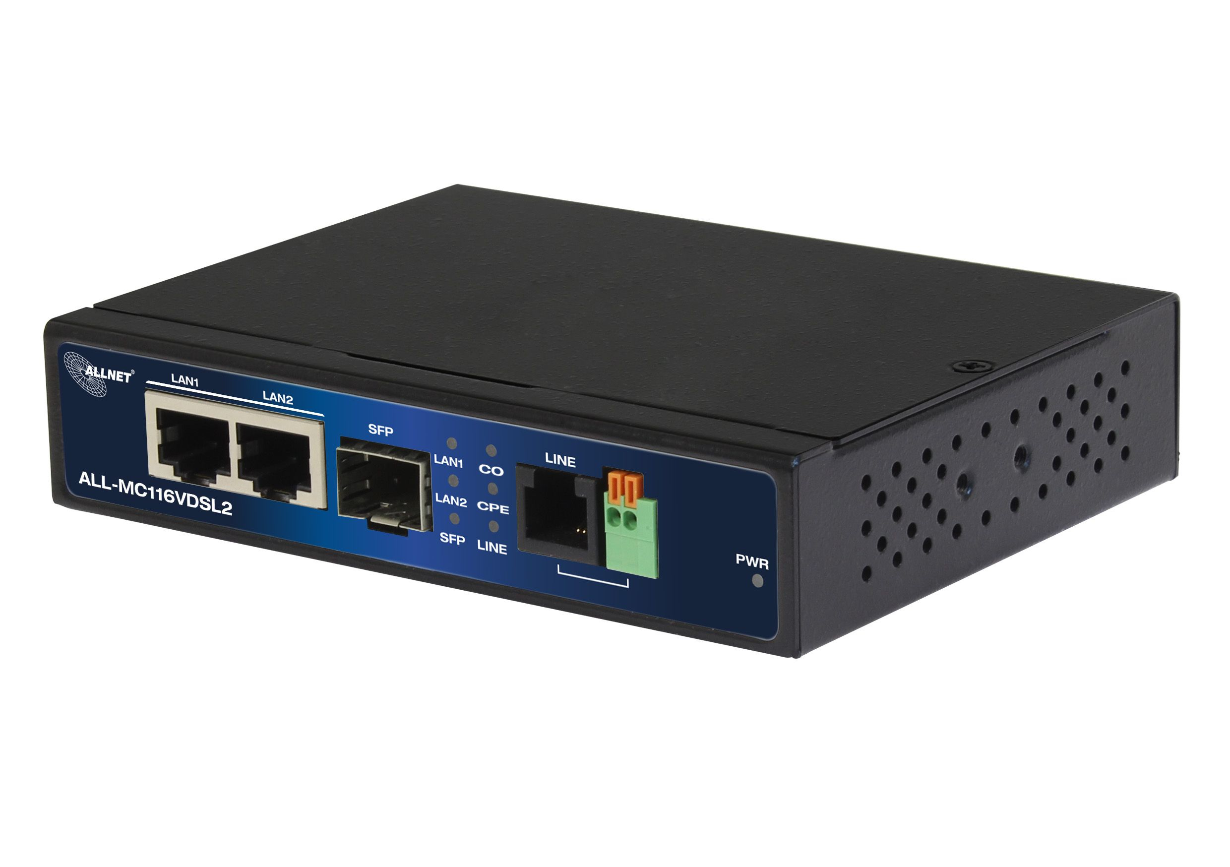 ALLNET ALL-MC116VDSL2 2x RJ45 SFP 160 Mbit/s Schwarz