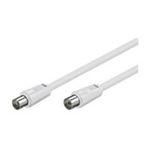 Wentronic Goobay Antennen Anschlusskabel, 100% geschirmt, Weiß, 1.5 m - Koax-Stecker <=> Koax-Buchse (50717)