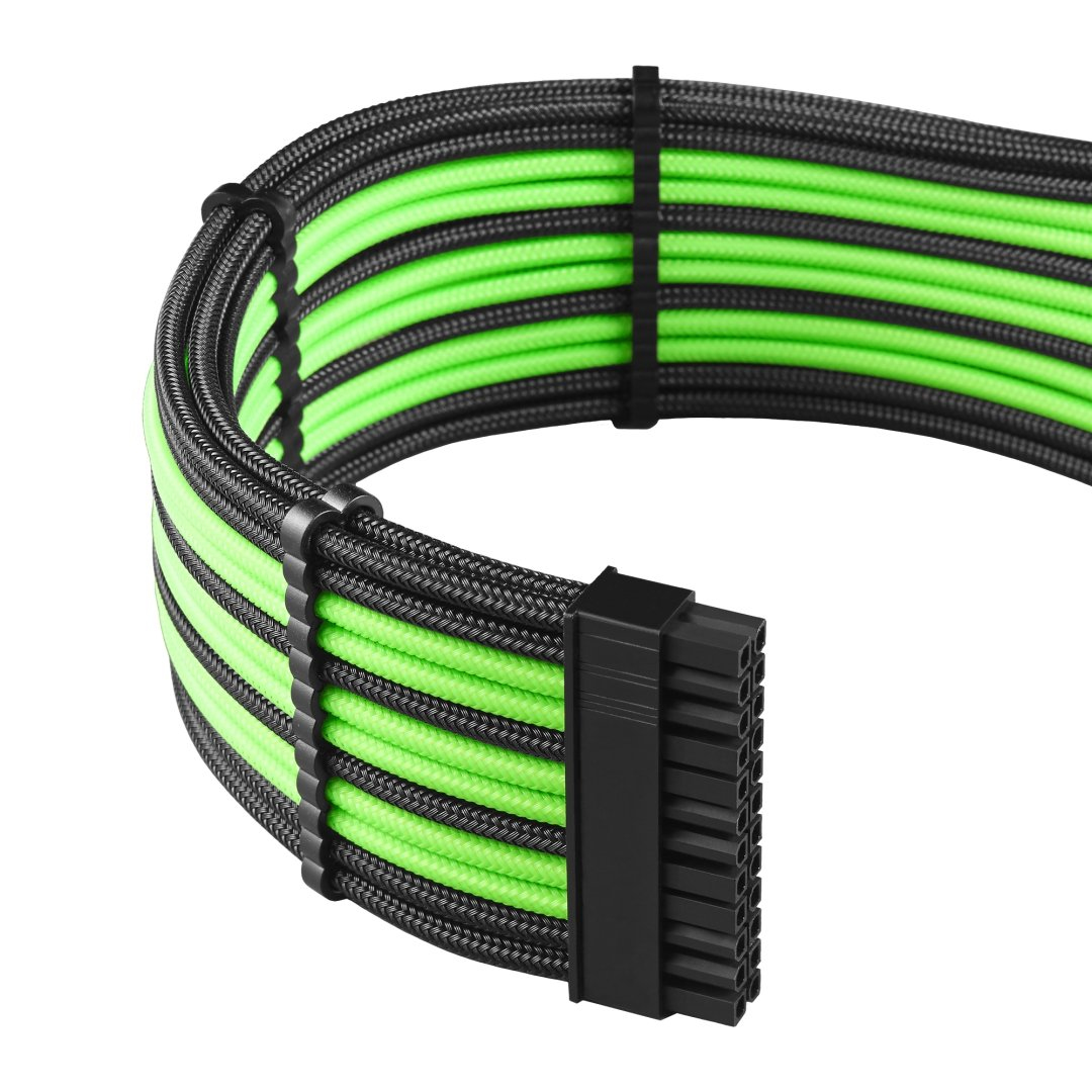 CableMod PRO Series ModMesh C-Series Stromkabelkit für RMi & RMx Schwarz/Hellgrün