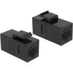 Delock Keystone Modul RJ45 Buchse > RJ45 Buchse Cat.6 UTP schwarz (86381)