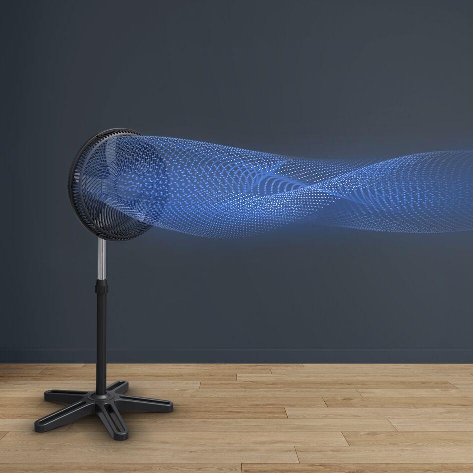 Rowenta Turbo Essential VU3110 Standventilator 40 cm 2220 m³/h Schwarz