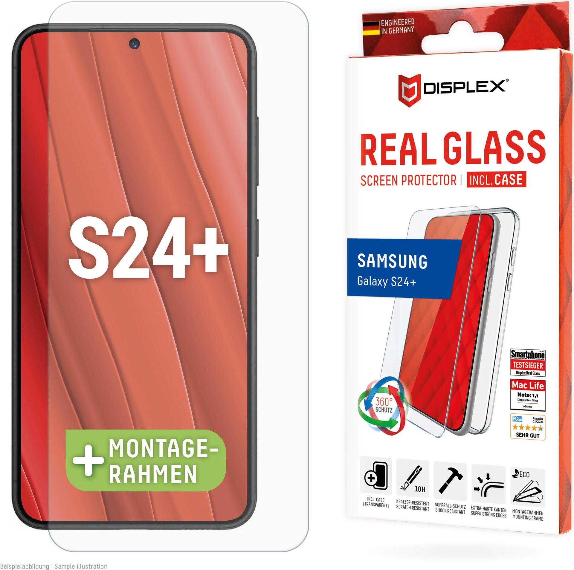 Displex Panzerglas + Schutzhülle für Samsung Galaxy S24+ (01909)