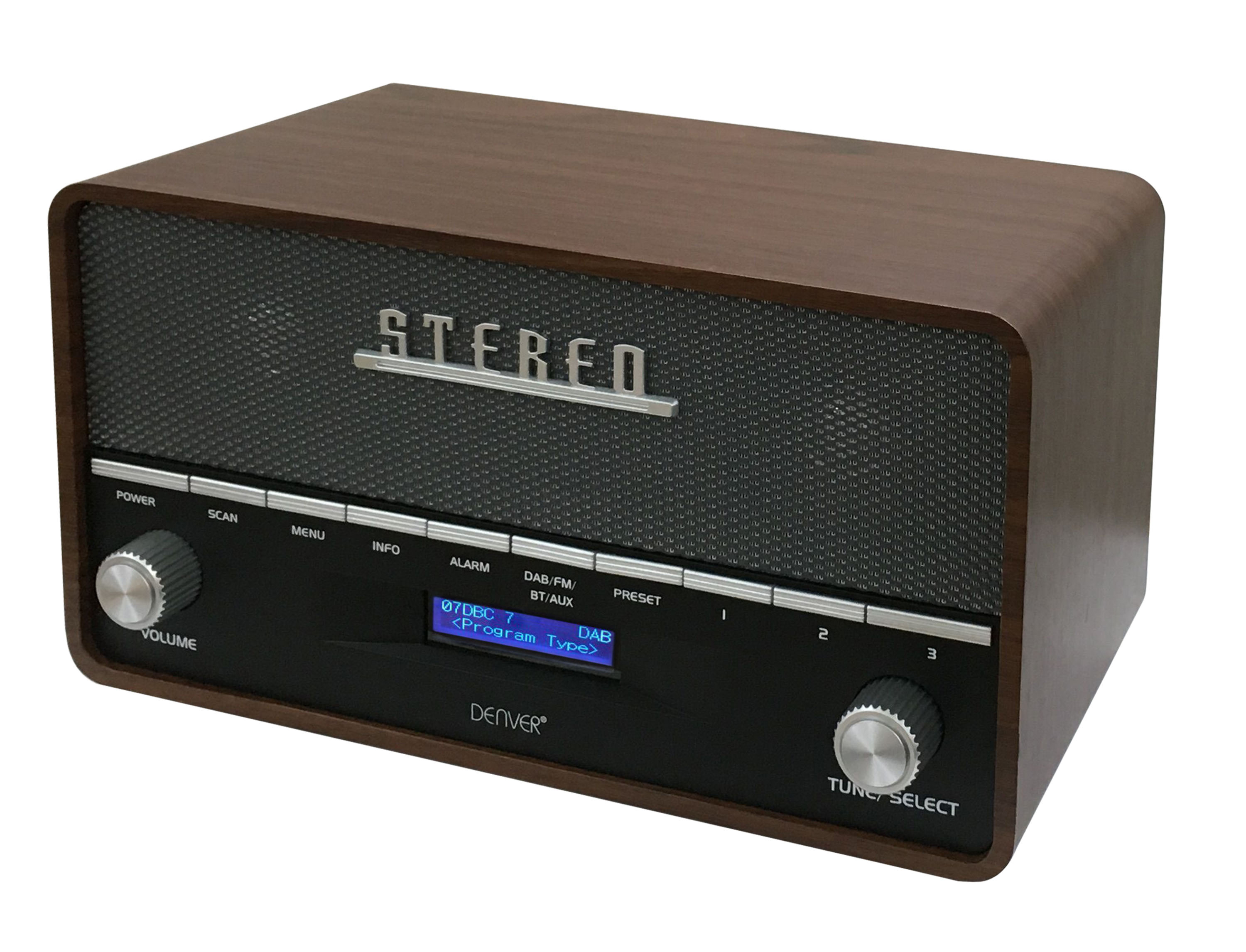 DENVER DAB-36 Tragbares DAB-Radio DAB+ FM Bluetooth LCD Schwarz