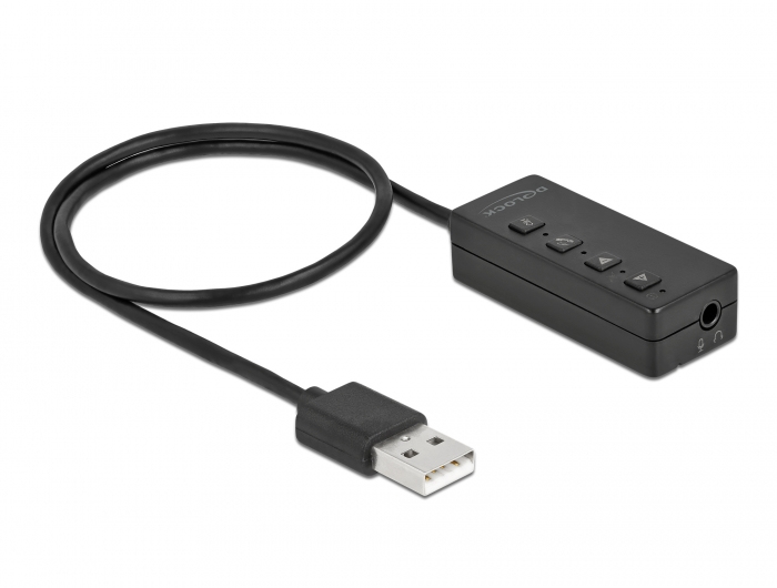 Delock USB Soundkarte mit 2 x 3,5 mm Klinkenbuchse Schwarz