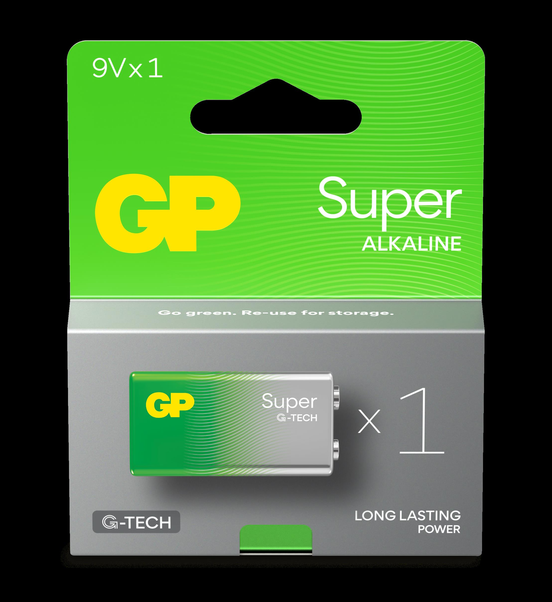 GP BATTERIES GP Super Alkaline 9V-Block 6LR61 Relaunch    0301604AETA-B1
