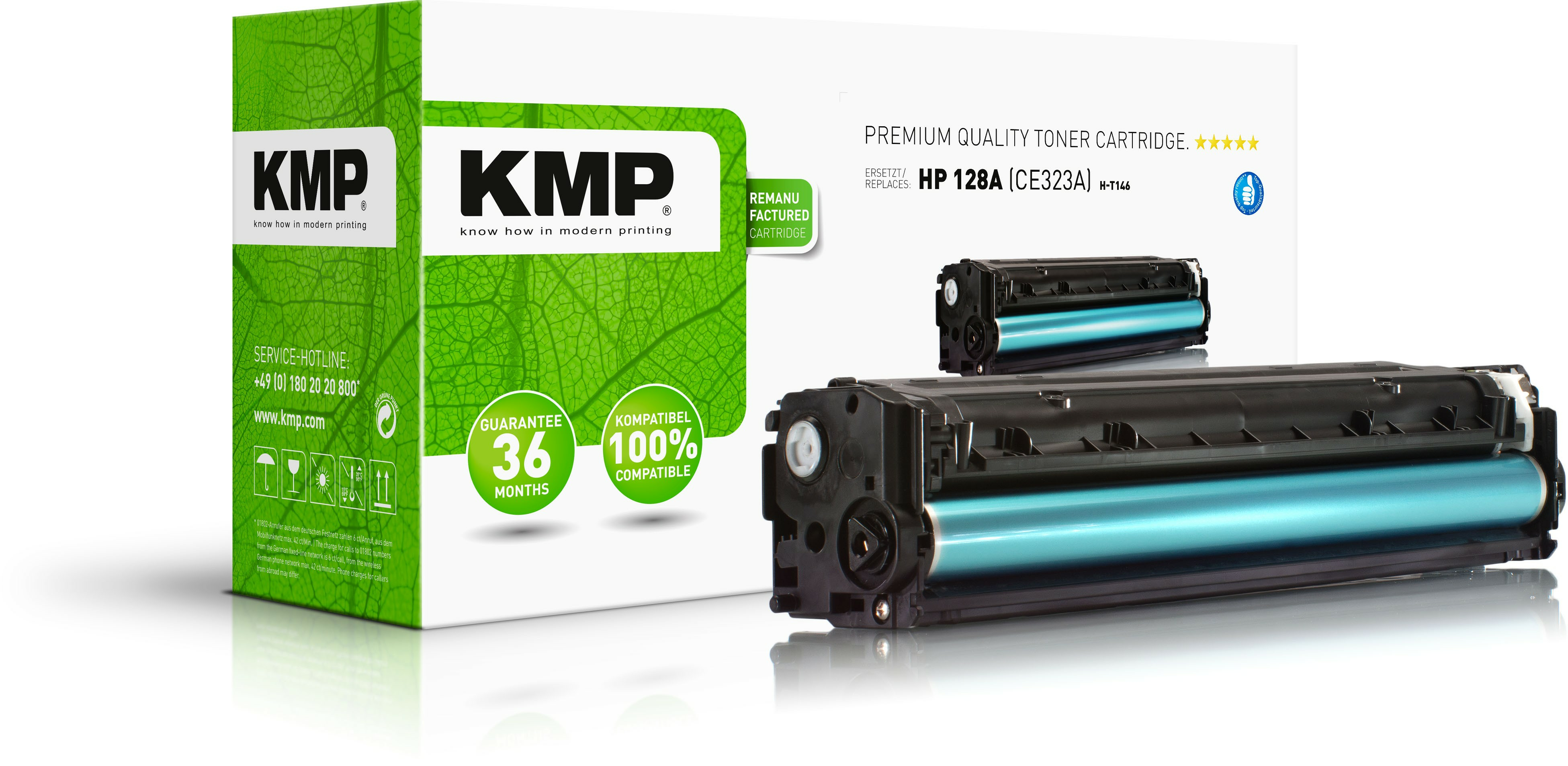 KMP H-T146 Tonerpatrone Magenta kompatibel zu HP 128A (CE323A)