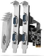 AXAGON PCEA-PSN PCIe-Adapter mit 4x Seriell-Ports - ASIX AX99100 Chipsatz (PCEA-S4N)