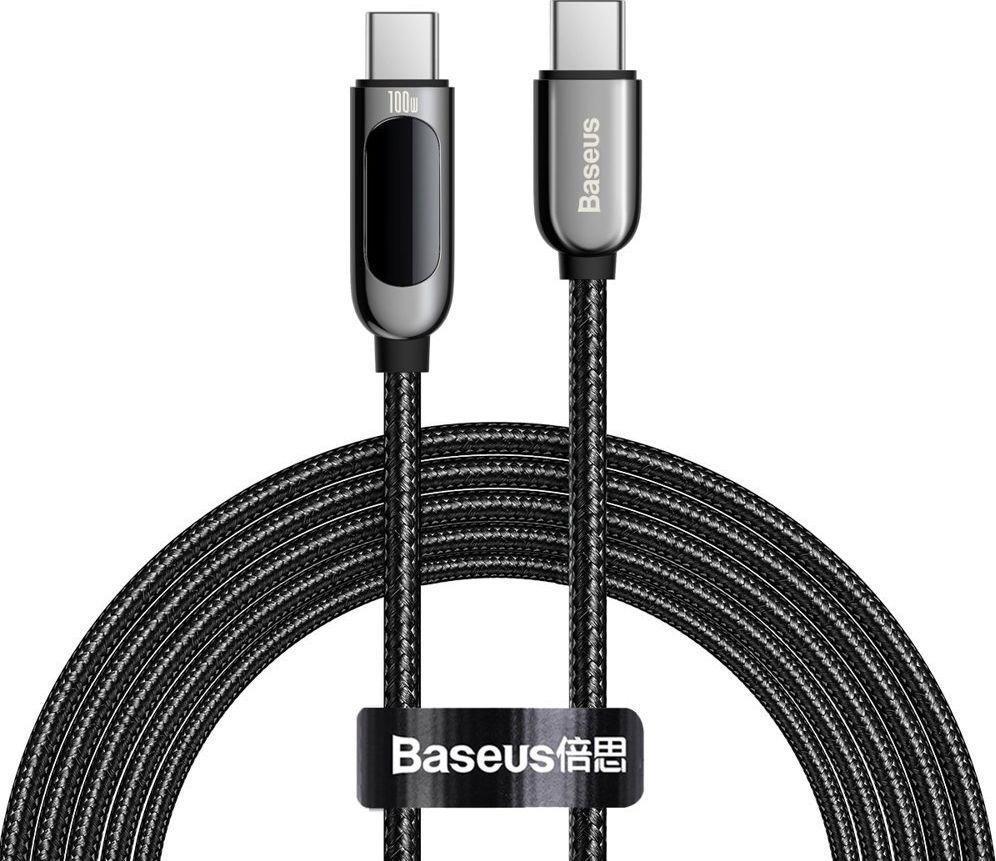 USB-auf-USB-C-Baseus-Kabel 100 W, 2 m - schwarz (6953156206595)