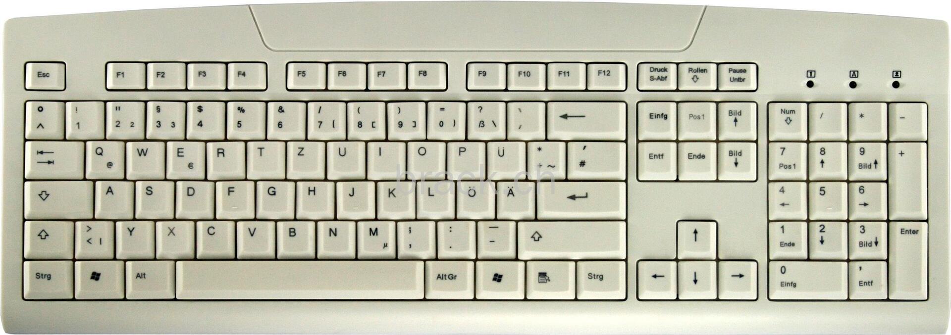 Active Key AK-8000-UV-W/CH Tastatur USB QWERTZ Schweiz Weiß (AK-8000-UV-W/CH)
