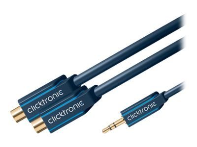 ClickTronic Casual Series Audio-Adapter 3,5 mm Klinke auf 2x RCA 10 cm Blau